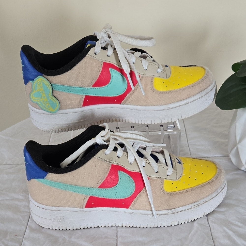 Nike Air Force 1 Low-Top Sneakers Multicolor Size 5Y - Picture 3 of 8